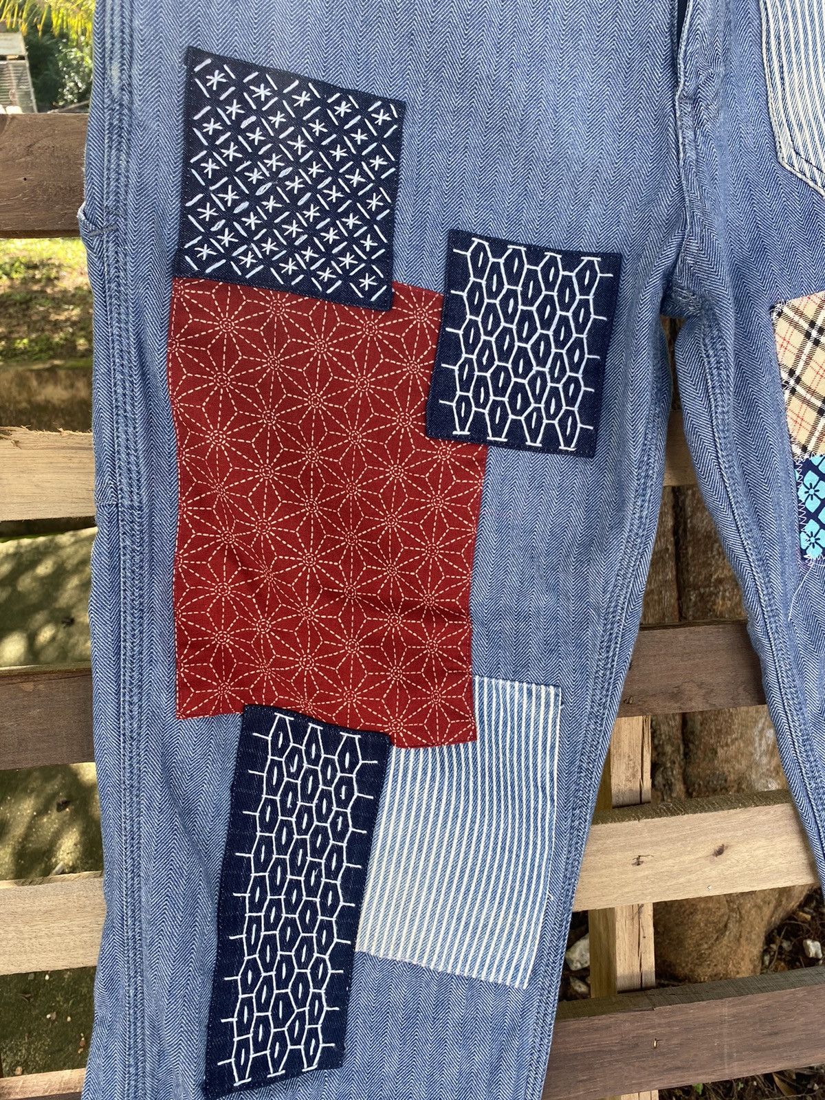Japanese Brand Vintage Patchwork Oshkosh Carpenter Reworked Pants Size US 33 - 7 Thumbnail