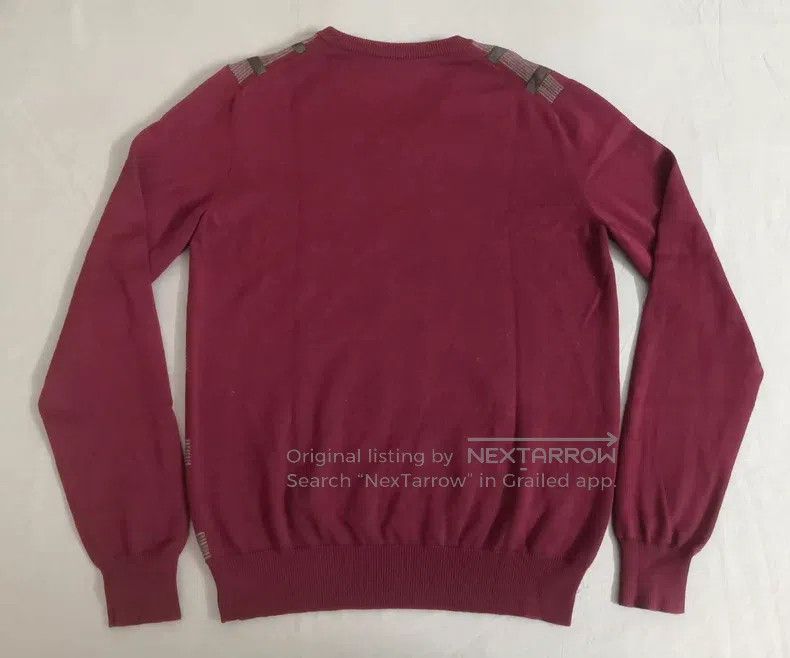 Hermes Hermes Wool knitted sweater, burgundy, pieced sheepskin Size US M / EU 48-50 / 2 - 7 Thumbnail
