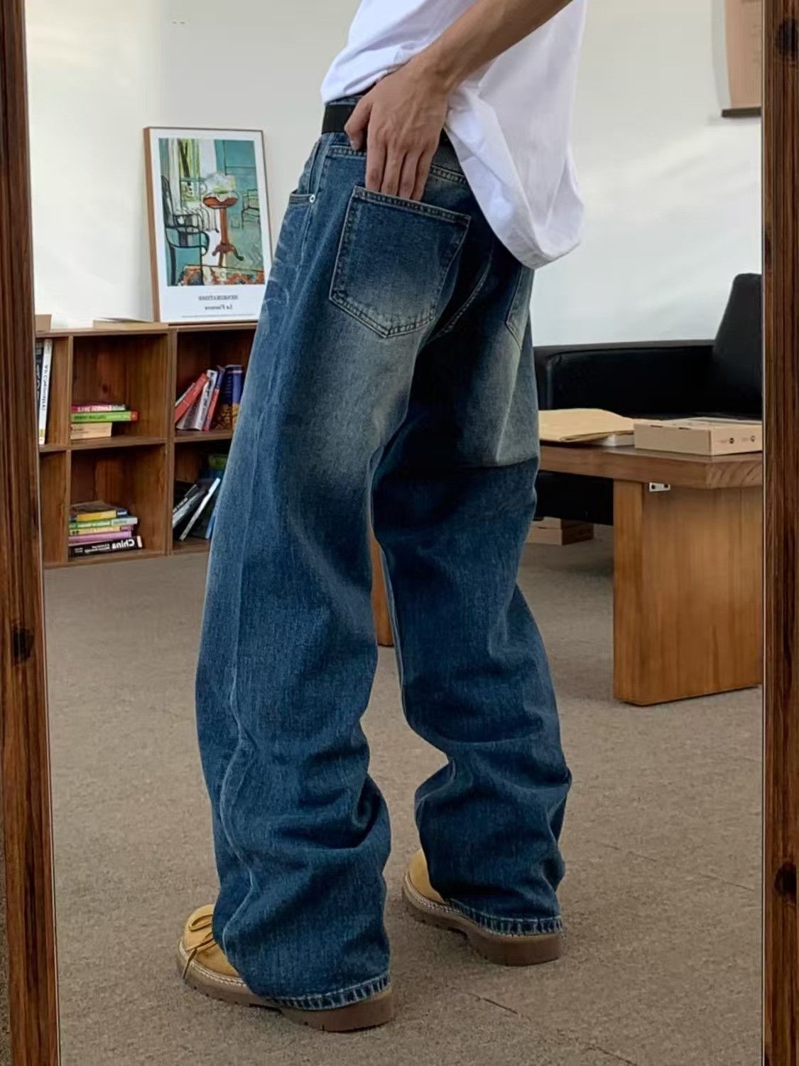 Japanese Brand × Jean American high street washed wide-leg vintage jeans Size US 32 / EU 48 - 3 Thumbnail