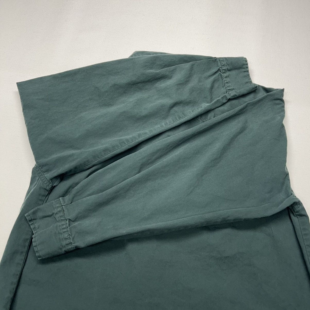 Vintage × Woolrich Woolen Mills Woolrich Button Up Shirt Green Pocket Solid Fern Classic Size M / US 6-8 / IT 42-44 - 17 Thumbnail