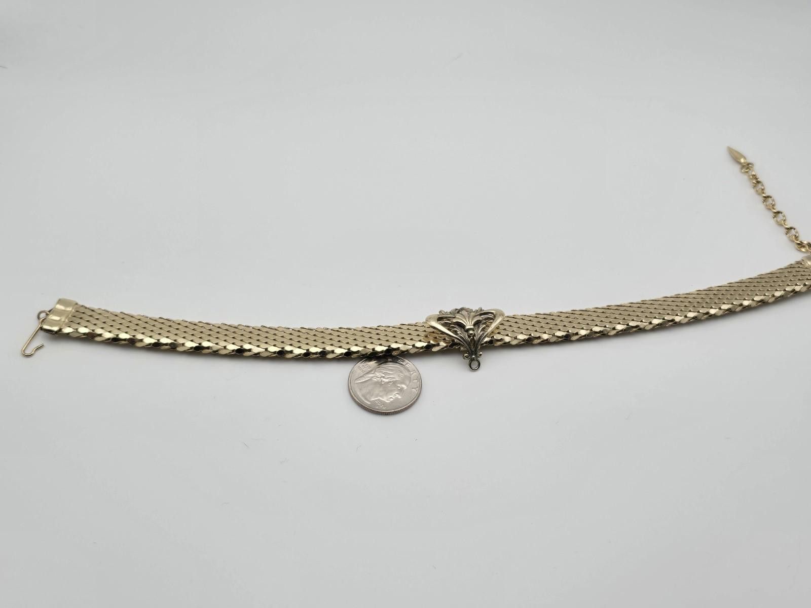 Other Whiting & Davis Gold Mesh Victorian Revival Choker Necklace Size ONE SIZE - 7 Thumbnail