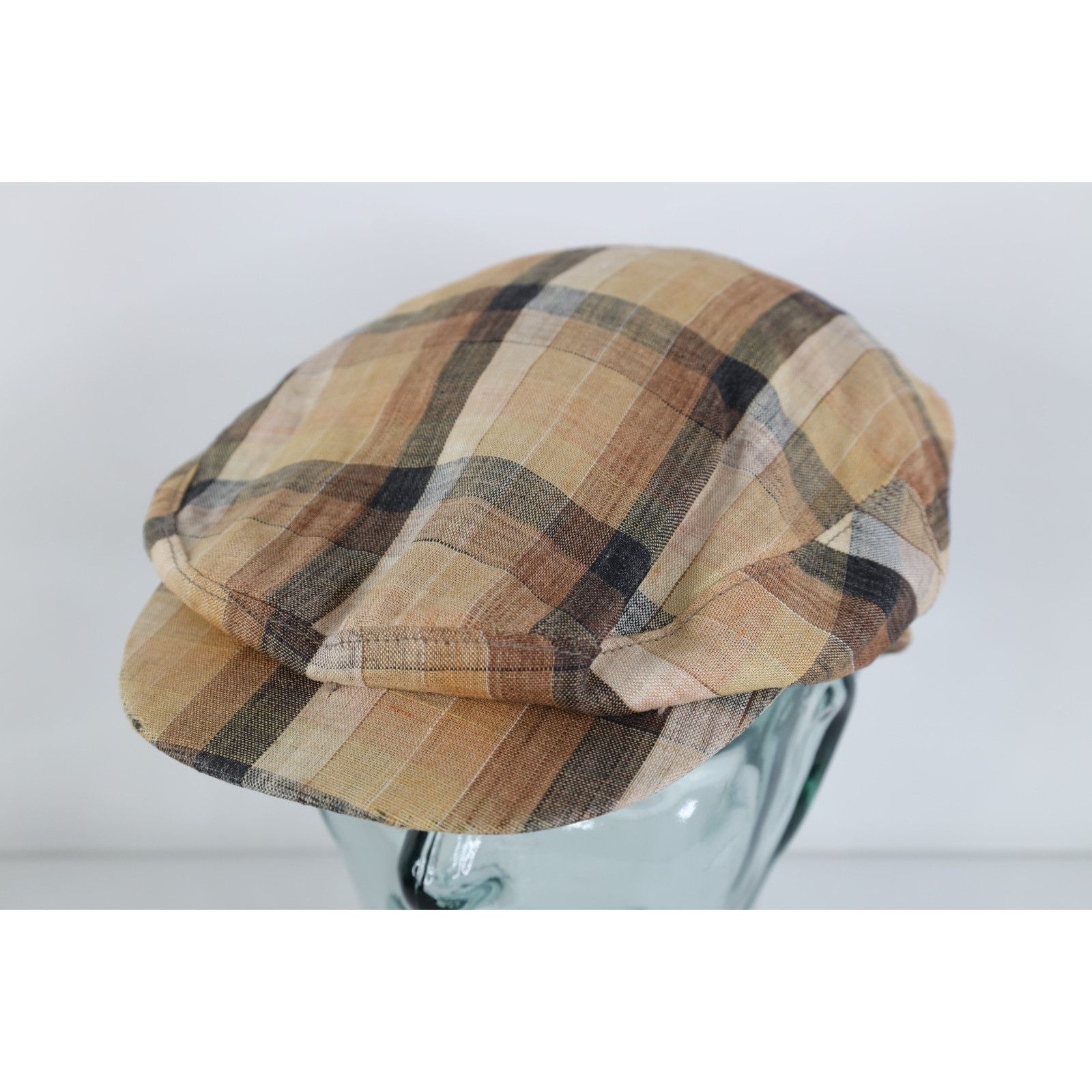 Vintage Vintage 60s 70s Dobbs Linen Blend Knit Newsboy Cabbie Hat Size ONE SIZE - 1 Thumbnail