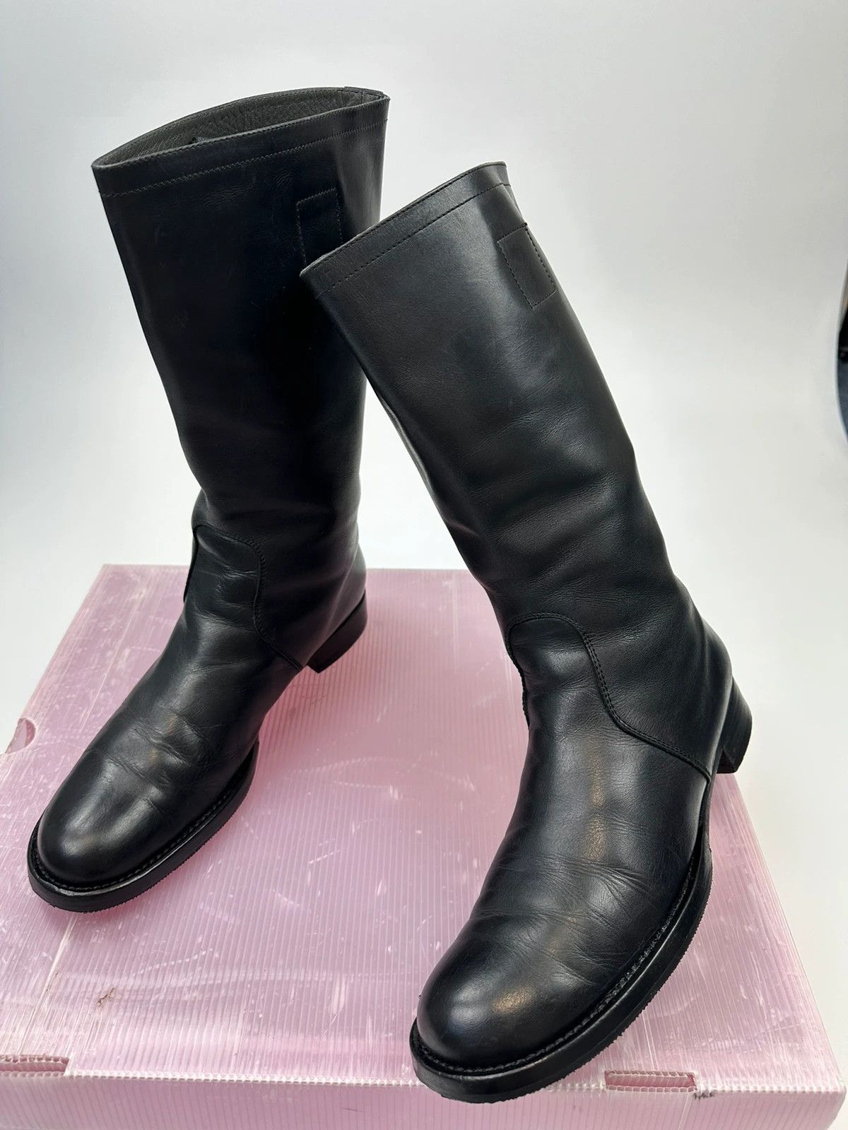 Miu Miu Miu Miu SS2001 Black Leather High Boots Size US 8 / EU 41 - 9 Thumbnail