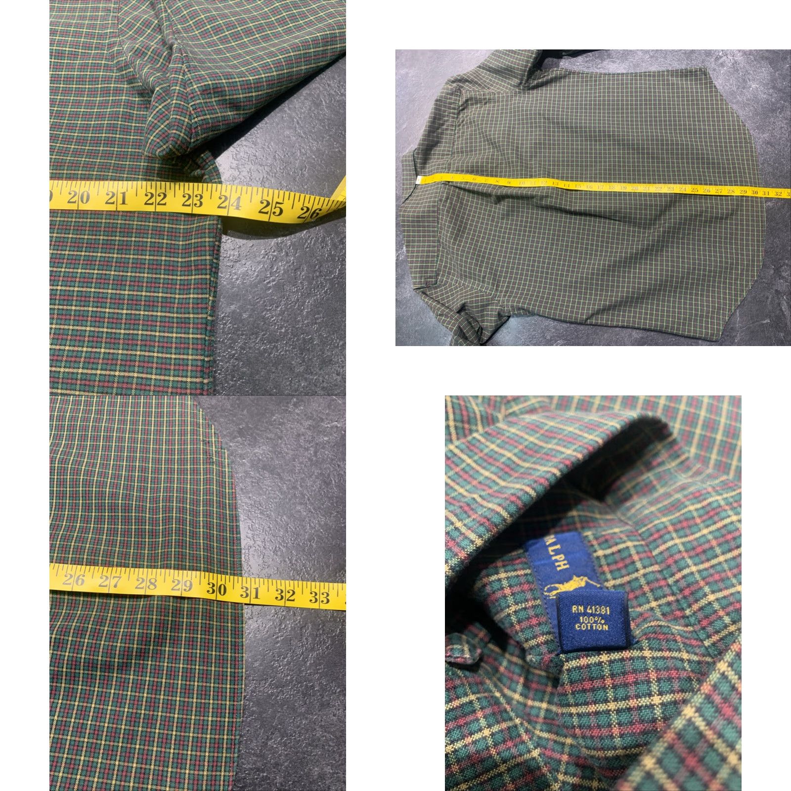 Polo Ralph Lauren Polo Ralph Lauren Plaid Button-Up Shirt Mens Large Green Long Sleeve Casual Cotton Size US L / EU 52-54 / 3 - 8 Thumbnail