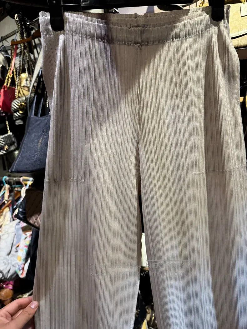 Issey Miyake Issey Miyake Gray Cropped Pants Size 25" / US 0 / IT 36 - 2 Thumbnail
