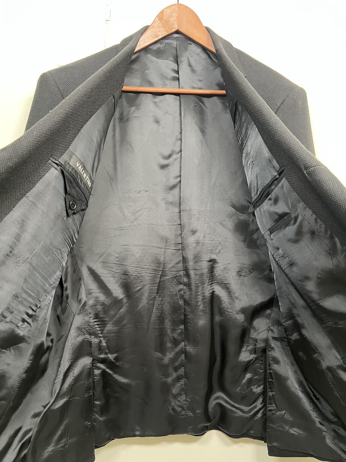 Valentino Woven Black Valentino Blazer Size 42R - 9 Thumbnail