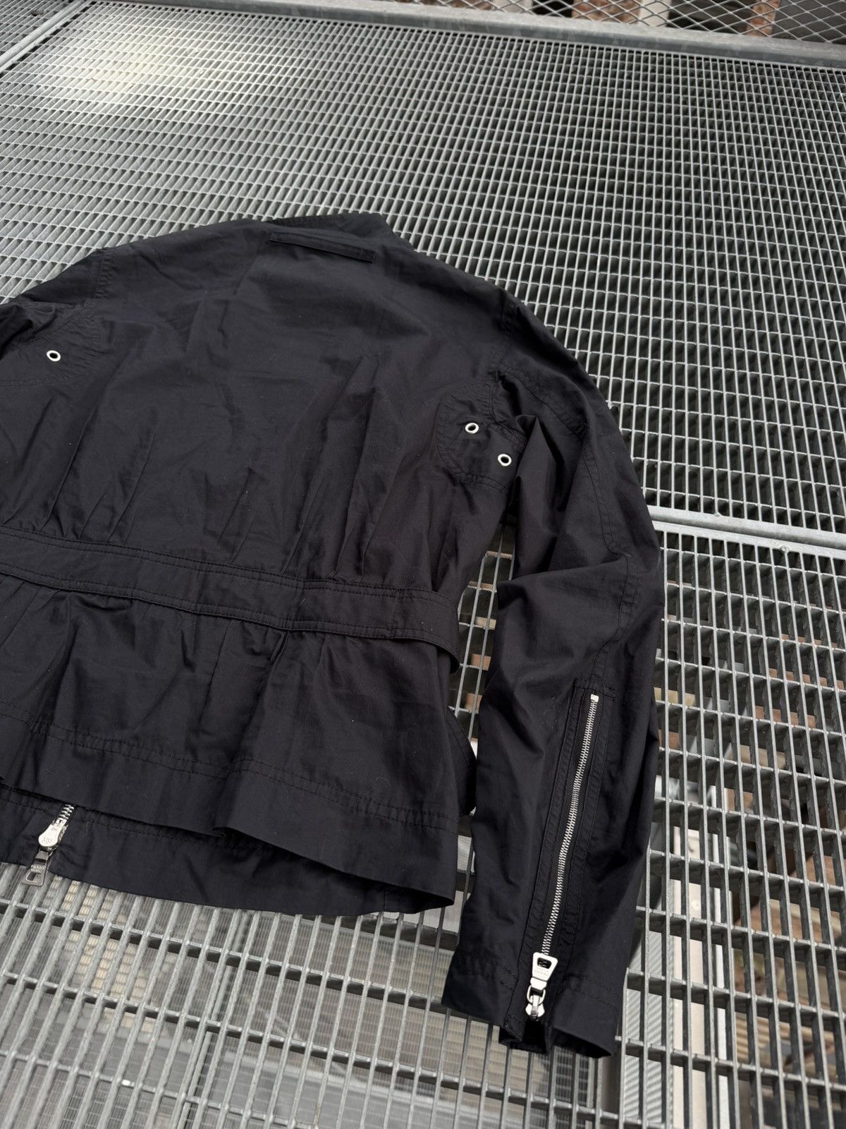 Prada Vintage 00s Prada Nylon Biker Jacket Size US S / EU 44-46 / 1 - 21 Thumbnail