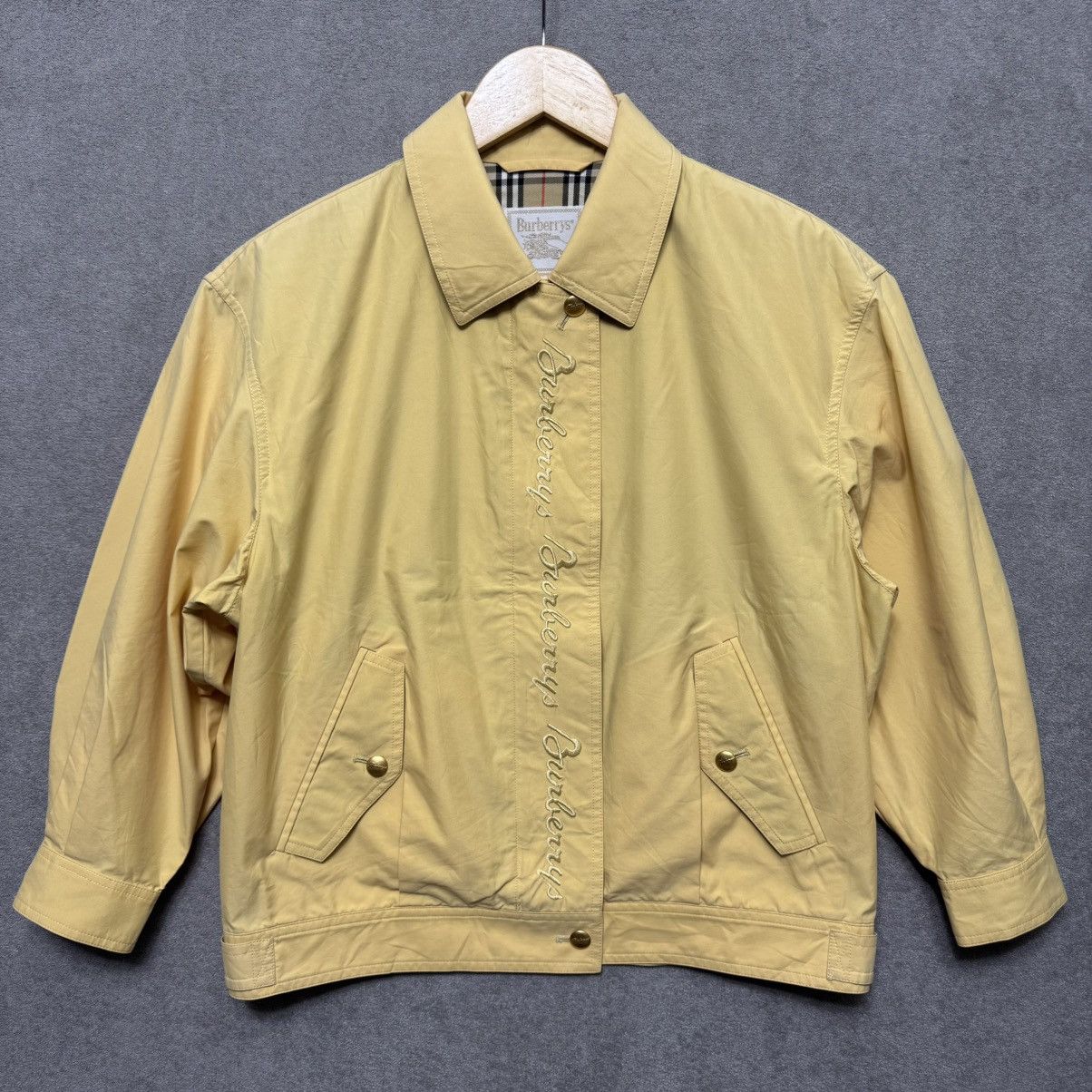 Burberry × Vintage Burberry Embroidered Logo Nova Check Harrington Style Jacket Size M / US 6-8 / IT 42-44 - 2 Thumbnail