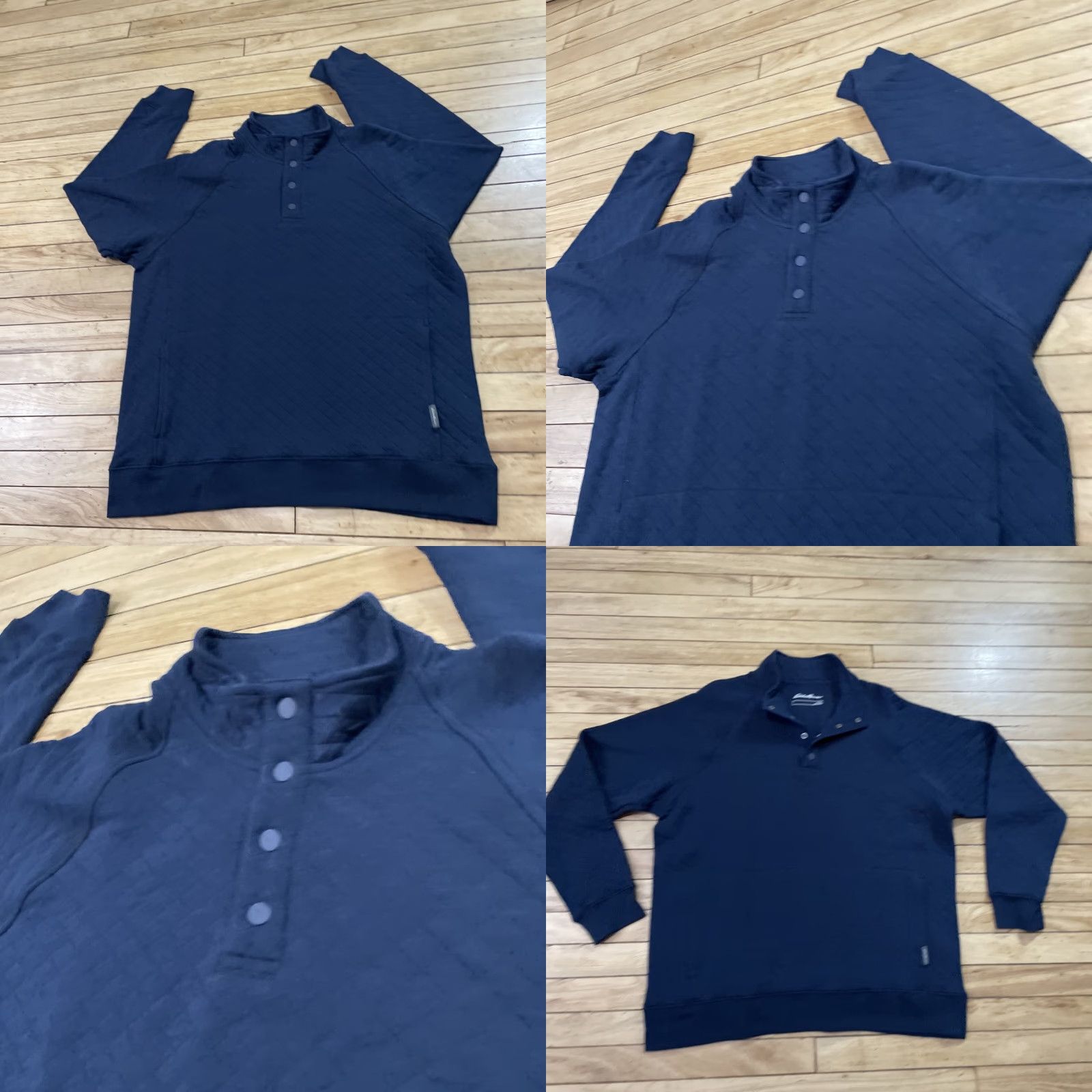 Eddie Bauer VINTAGE Eddie Bauer Mens L Jacket Snap MockNeck Navy Blue Western WorkWear Outdoors L Size US L / EU 52-54 / 3 - 10 Thumbnail