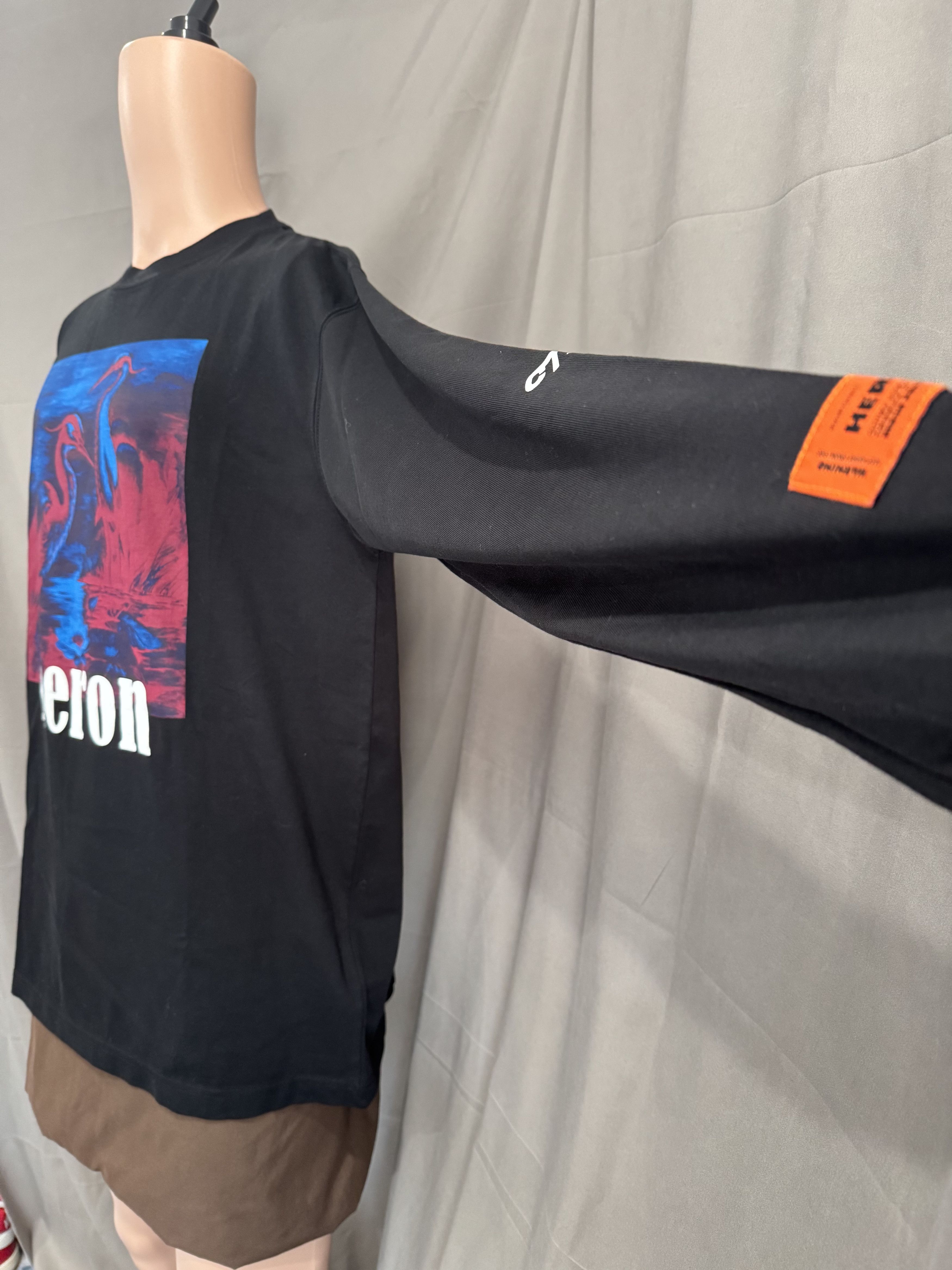 Heron Preston Heron Preston Black Graphic Long Sleeve Shirt Size Small Size US S / EU 44-46 / 1 - 5 Thumbnail