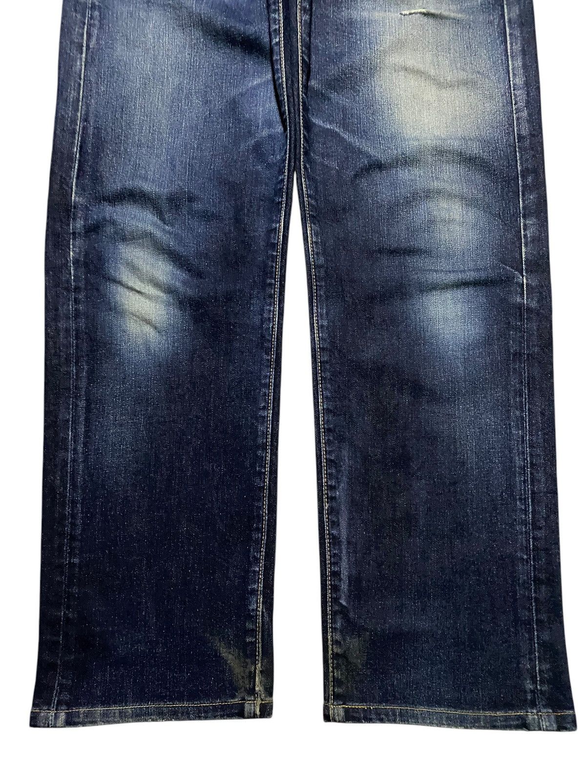 Levi's Levis Vietnam Big E Blue Faded Wash Distressed Loose Jeans Size US 33 - 5 Thumbnail