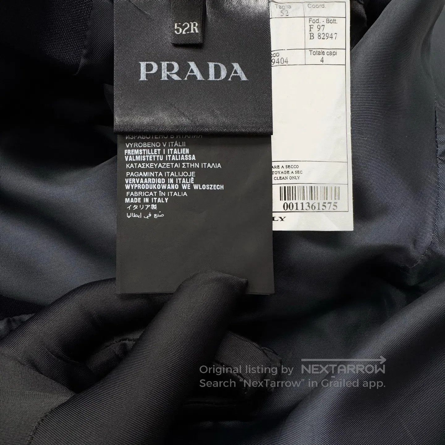 Prada Prada Dark blue gun collar mixed mohair multi-pocket doubl Size US L / EU 52-54 / 3 - 5 Thumbnail