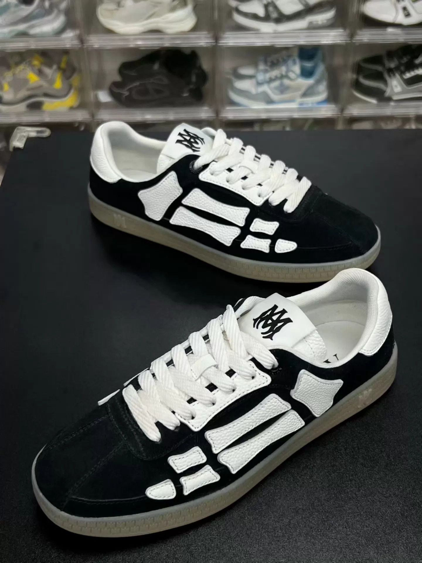 Amiri AMIRI PACIFIC Suede Bone Sneaker 42 Black/White Near New Rare Size US 9 / EU 42 - 1 Thumbnail