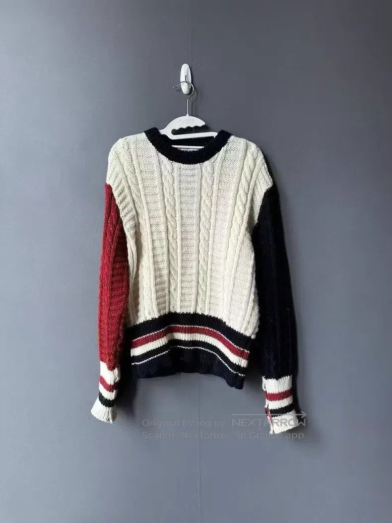 Thom Browne Thom Browne Contrast Sweater Size US L / EU 52-54 / 3 - 1 Thumbnail