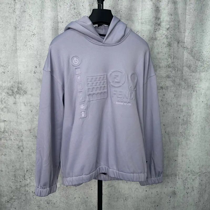 Fendi Fendi Purple Cotton Men's Hoodie 0089 Size US L / EU 52-54 / 3 - 1 Thumbnail