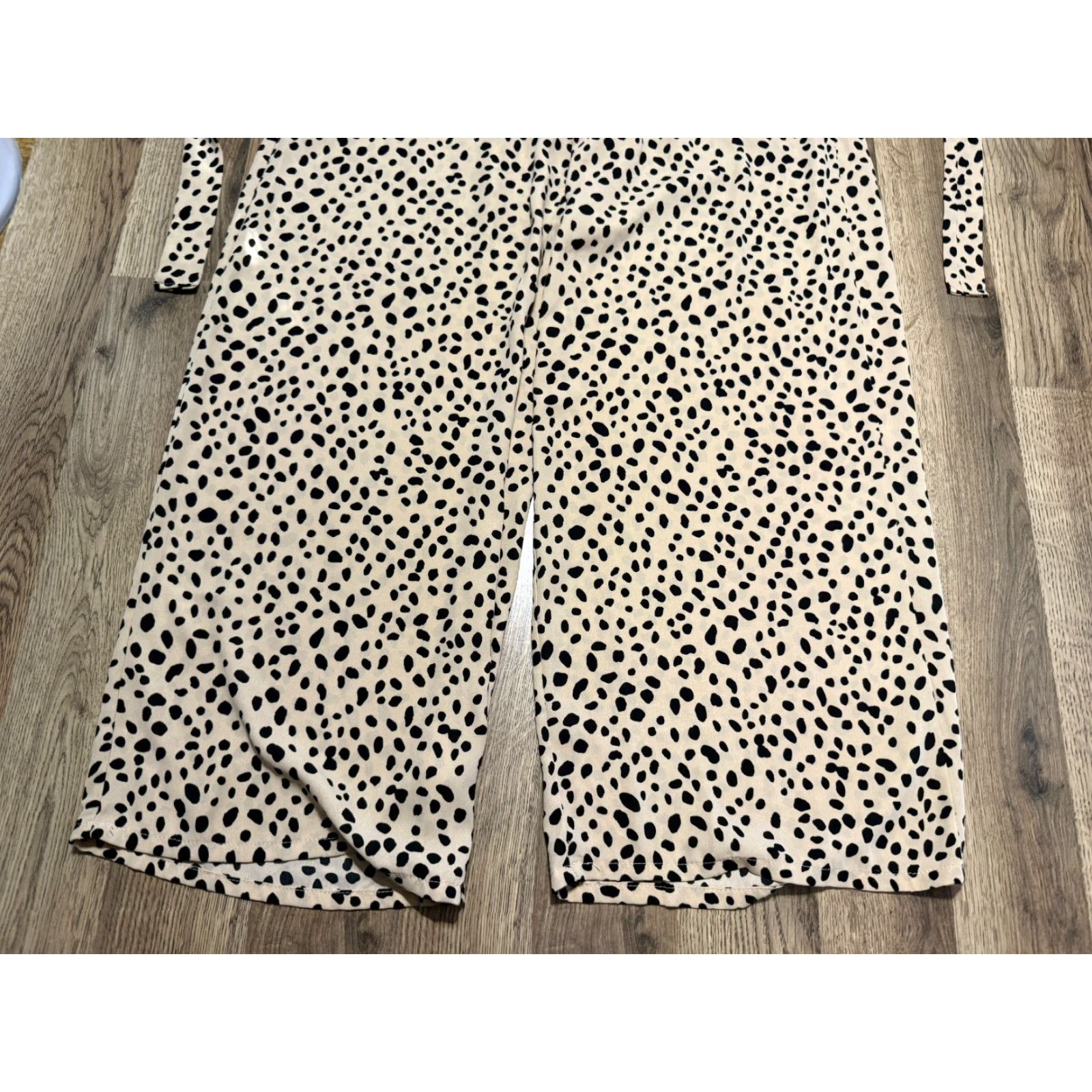 Vintage Vanilla bay Pants Women's Size Large Brown Tie Waist High Rise Polka dots Dress Pants Size 36" / US 14 / IT 50 - 3 Thumbnail