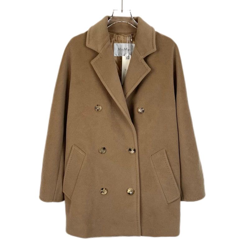 Max Mara Max Mara Brown sheep wool double-breasted coat with lapel Size S / US 4 / IT 40 - 1 Thumbnail