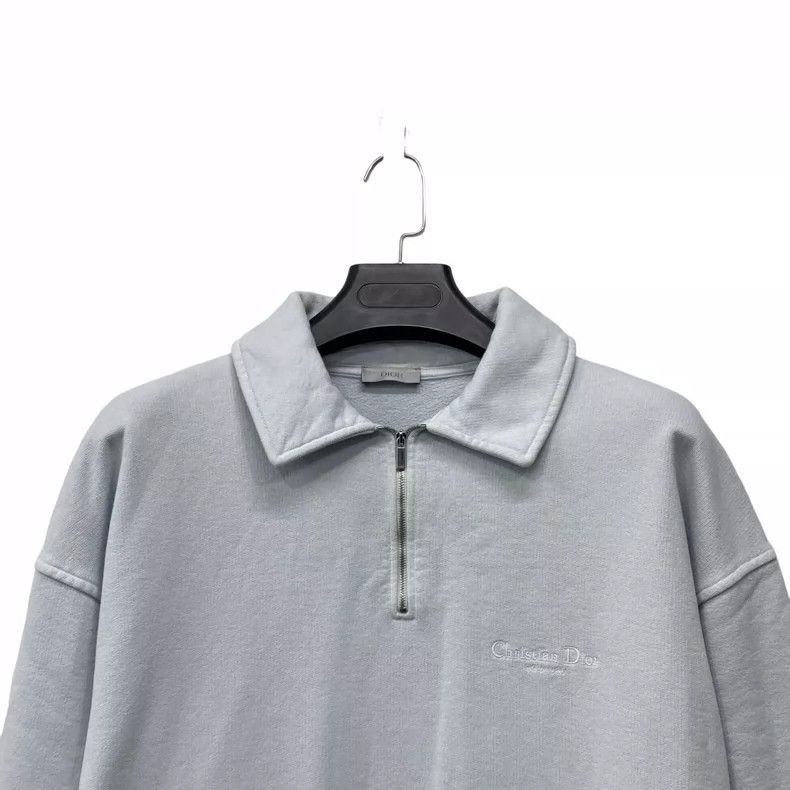 Dior Dior Dior Ice Blue Embroidered Logo Sweatshirt-2507 Size US M / EU 48-50 / 2 - 3 Thumbnail