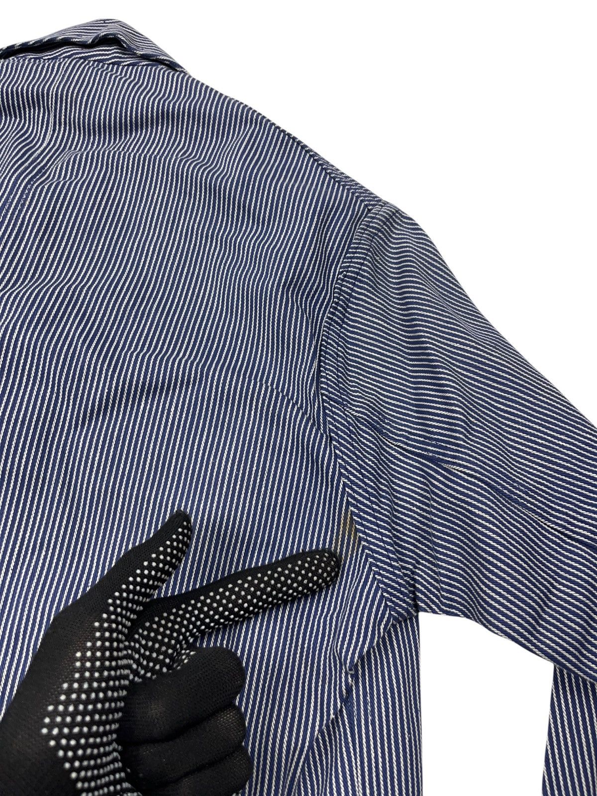 Le Laboureur Vintage 60s Sanfor Striped Leber Jacket German Utility Size US S / EU 44-46 / 1 - 11 Thumbnail