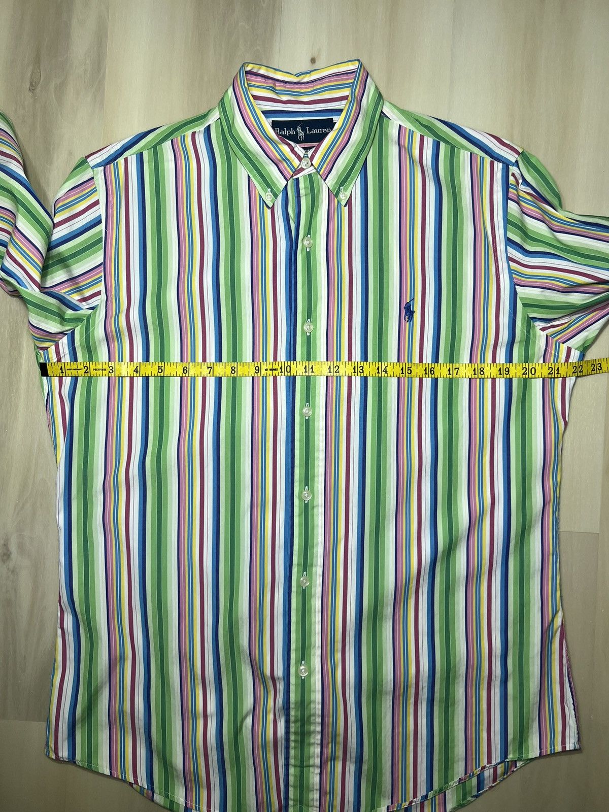 Polo Ralph Lauren VINTAGE Polo Ralph Lauren Shirt Sz M Candy Stripe Custom Fit Size US M / EU 48-50 / 2 - 6 Thumbnail