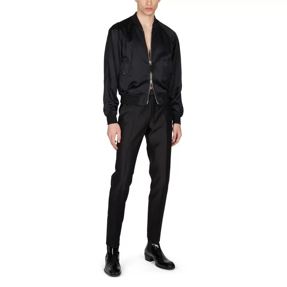 Tom Ford o1loc1c0825 BS028 Bomber Jacket in Black Size US M / EU 48-50 / 2 - 2 Thumbnail