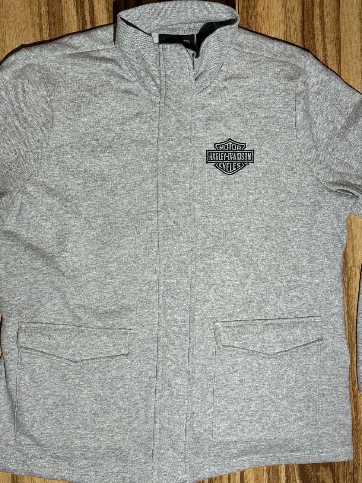 Harley Davidson Harley-Davidson Milwaukee M.C Club Light Gray Zip-Up Jacket Size XL / US 12-14 / IT 48-50 - 4 Thumbnail