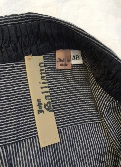 John Galliano John Galliano Vintage Stripped Button Up Shirt Size IT 46 Size L / US 10 / IT 46 - 3 Thumbnail