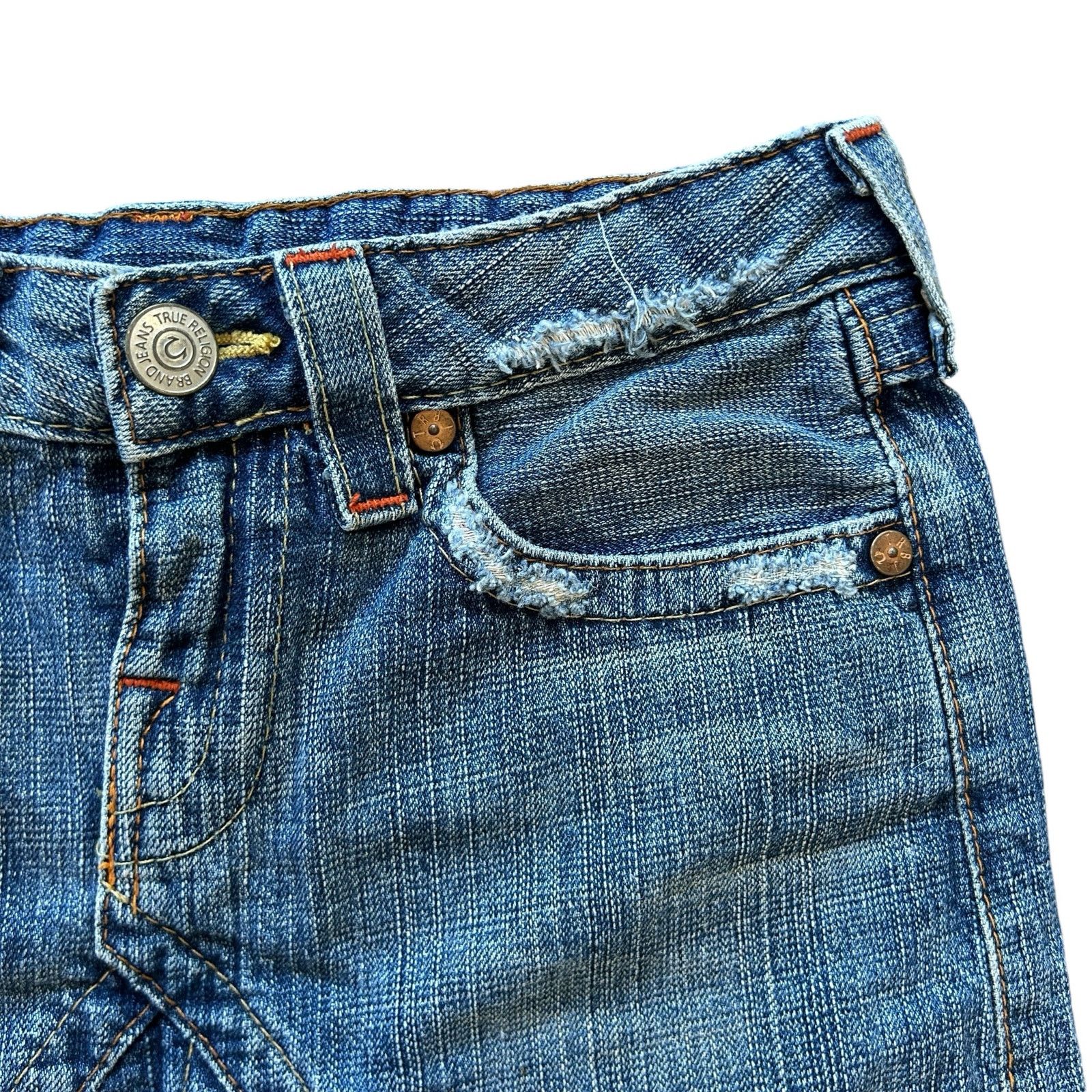 True Religion True Religion Joey Denim Jean Skirt Mini 26 Grunge Street Size 26" / US 2 / IT 38 - 5 Thumbnail