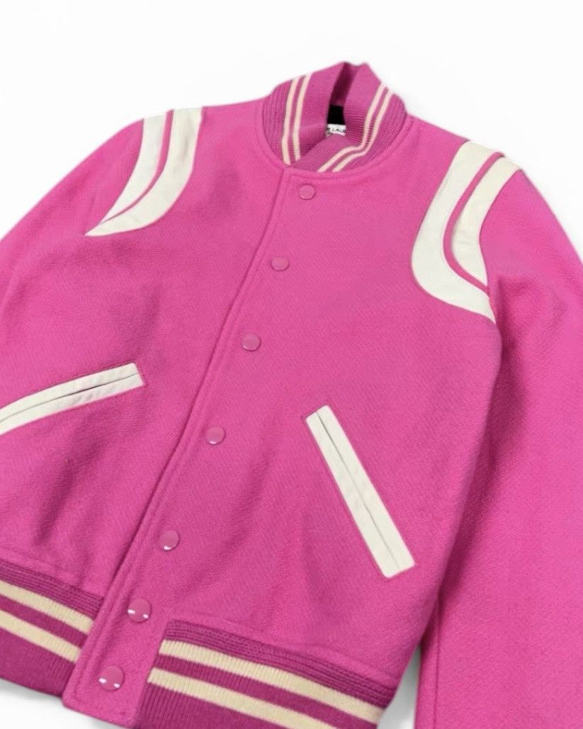 Saint Laurent Paris 17SS Teddy Jacket in Pink Size US XXS / EU 40 - 2 Thumbnail