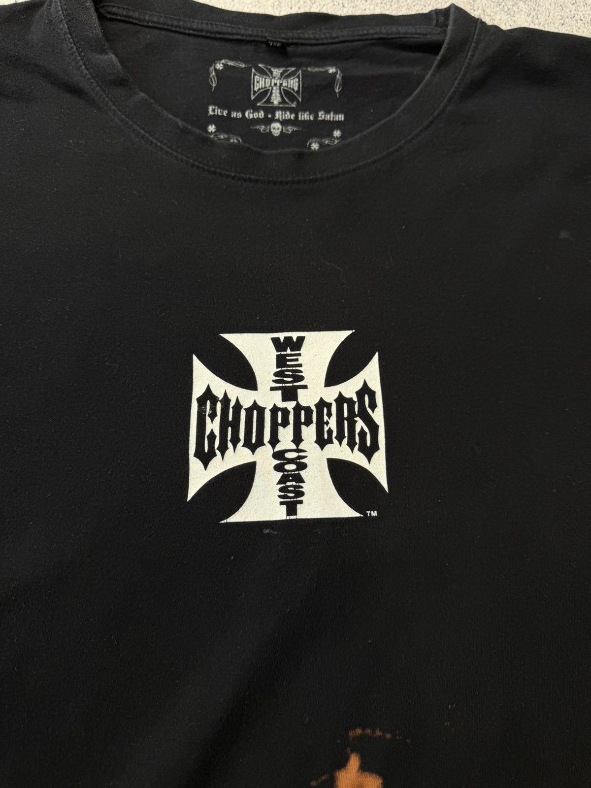 Vintage Vintage West Coast Choppers Black T-Shirt Paul Walker Size US XXL / EU 58 / 5 - 21 Thumbnail