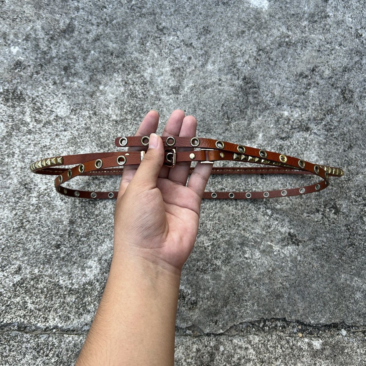 Vintage Vintage leather belt Size ONE SIZE - 6 Thumbnail