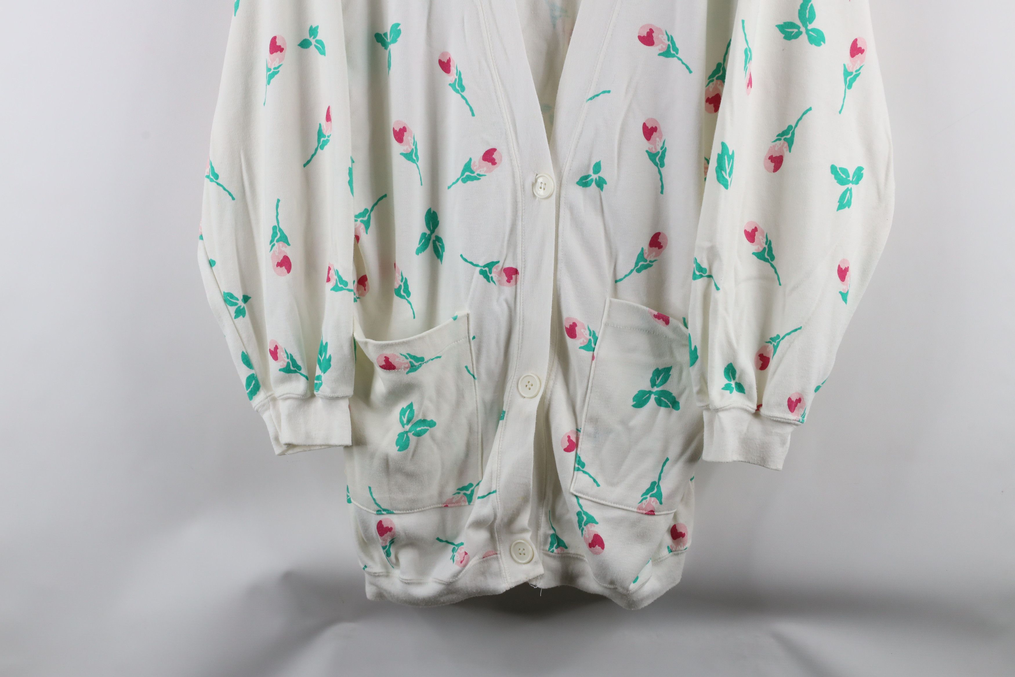 Vintage Vintage 90s Country Primitive Flower Cardigan Sweater Size M / US 6-8 / IT 42-44 - 3 Thumbnail