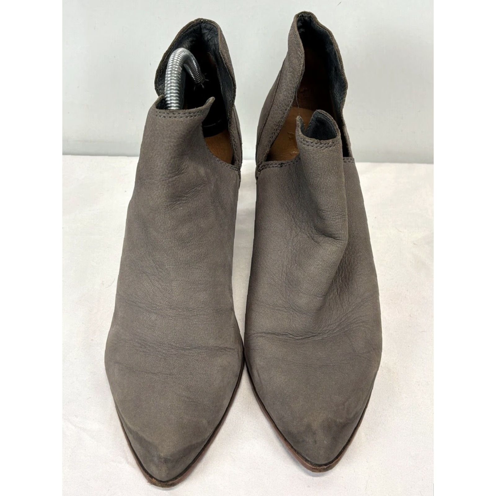 Frye FRYE Reina Cut Out Leather Ankle Boots Women's Size 10 Gray Block Heel 3 Inch Boots Size US 10 / IT 40 - 3 Thumbnail
