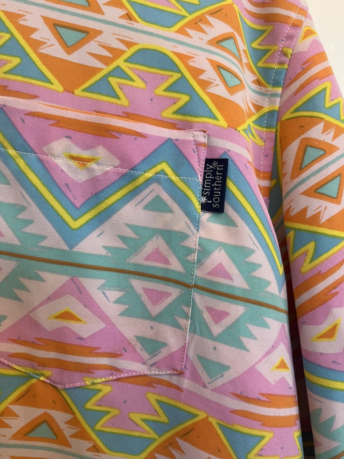 Other Simply Southern Shirt Mens L Aztec Print Life of the Party Size US L / EU 52-54 / 3 - 2 Thumbnail