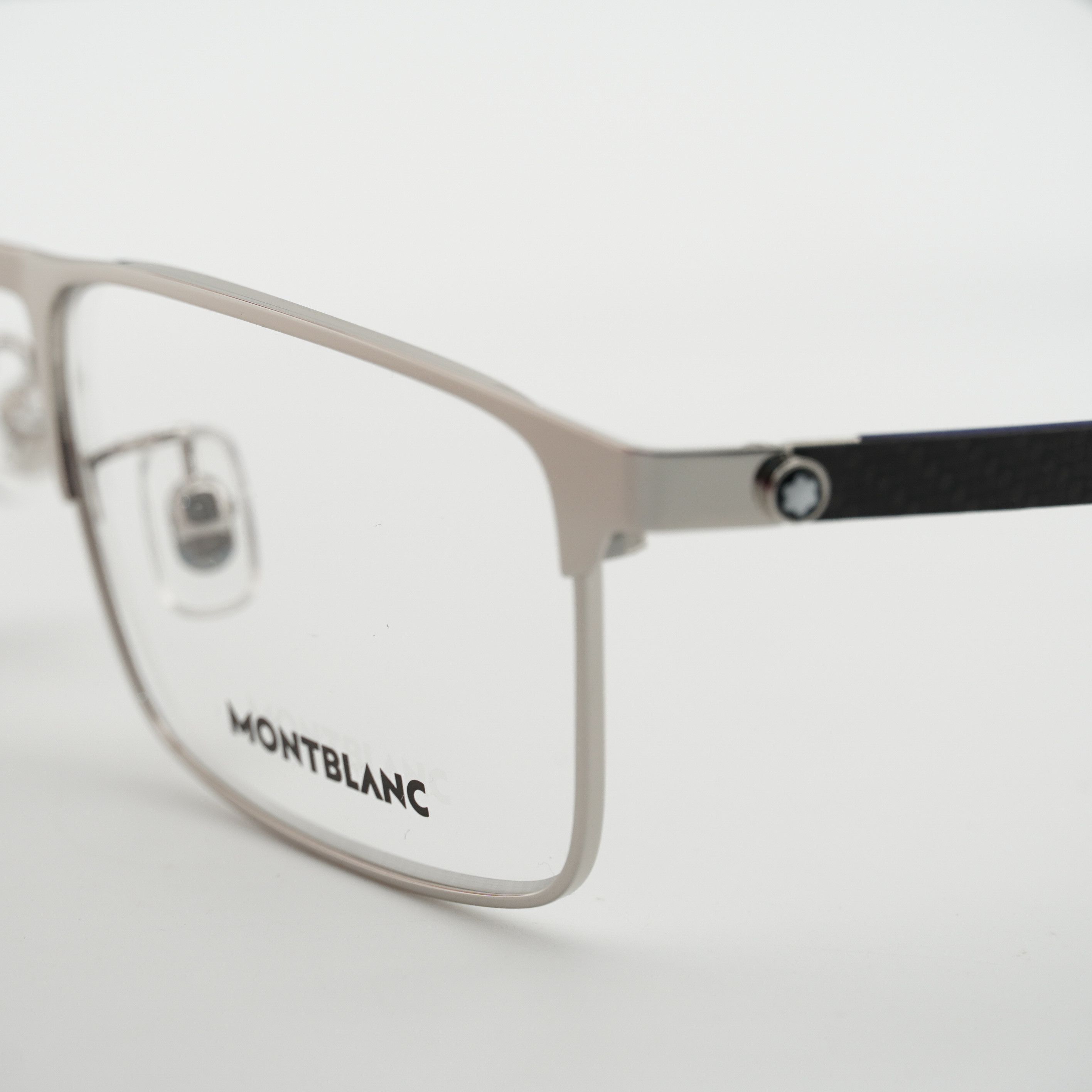 Montblanc Montblanc MB0187O 002 Eyeglasses Silver 54mm Rectangle Frame Size ONE SIZE - 8 Thumbnail