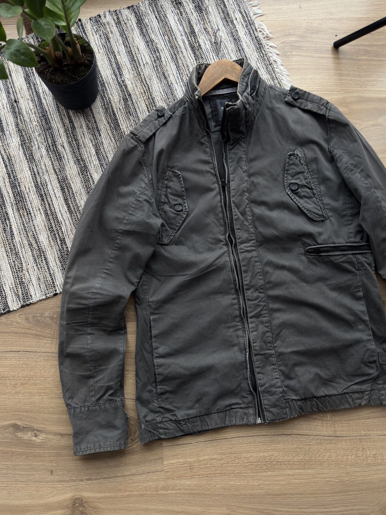 G-Star Vintage G Star Raw Military Gray Army Pocket Zip Jacket L Size US L / EU 52-54 / 3 - 7 Thumbnail