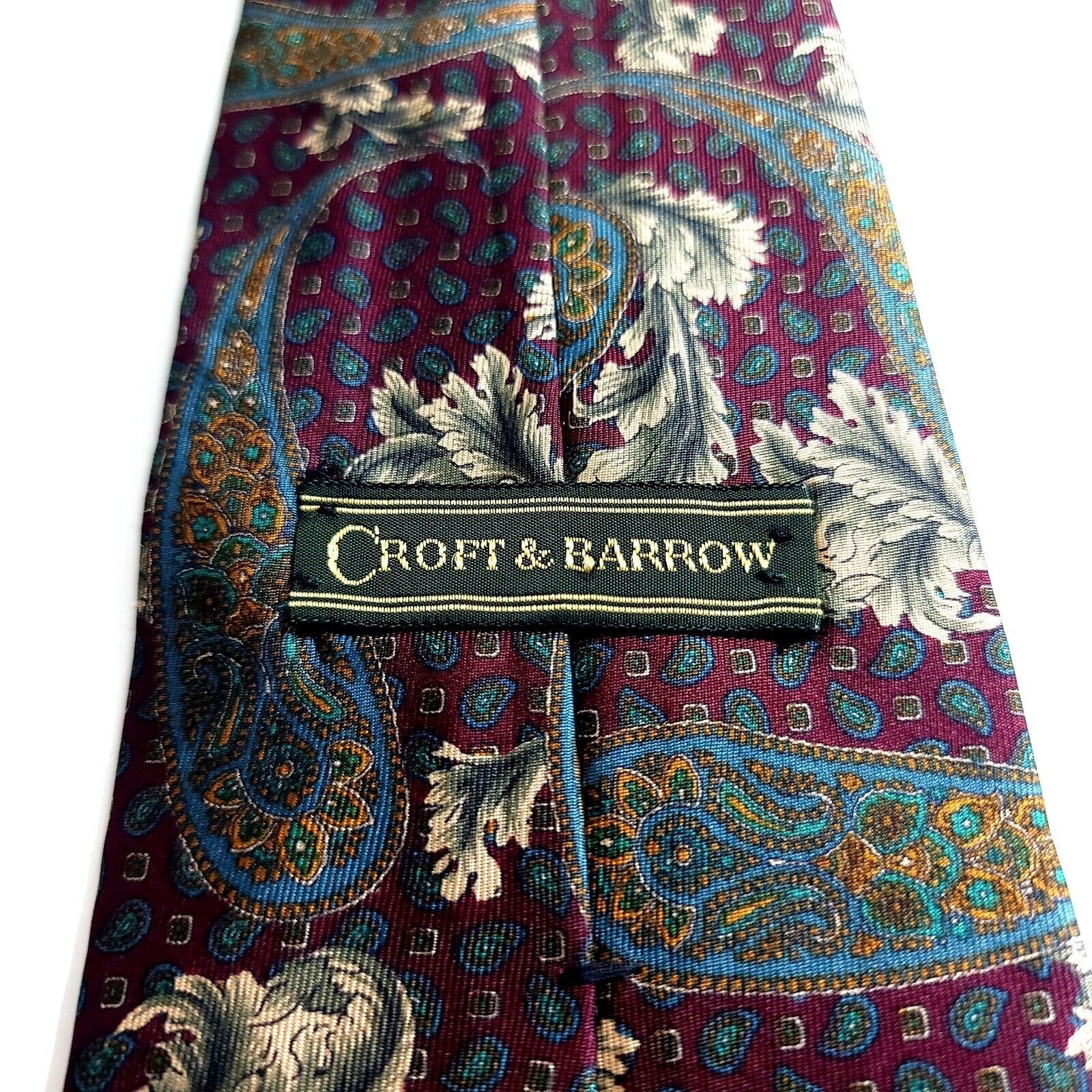 Croft & Barrow Croft & Barrow Red Teal Tan Baroque Paisley Floral Print Sho Size ONE SIZE - 3 Thumbnail