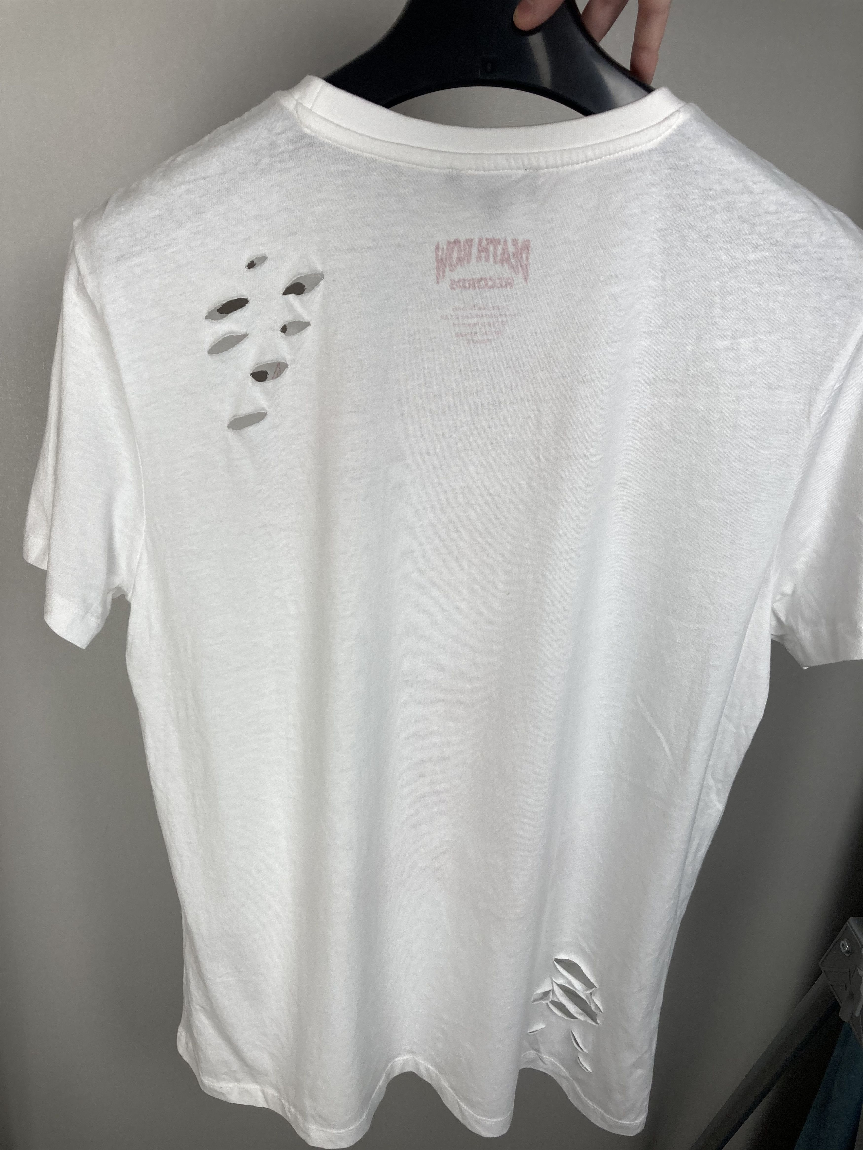 Death Row Records NWT Death Row Records White Crewneck Distressed Tshirt Size US L / EU 52-54 / 3 - 8 Thumbnail