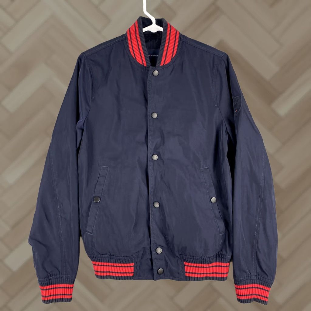 Tommy Hilfiger Tommy Hilfiger Jacket Mens XS Navy Full Zip Bomber Logo Outdoor All Seasons Casual Shoes? Size US XS / EU 42 / 0 - 1 Thumbnail