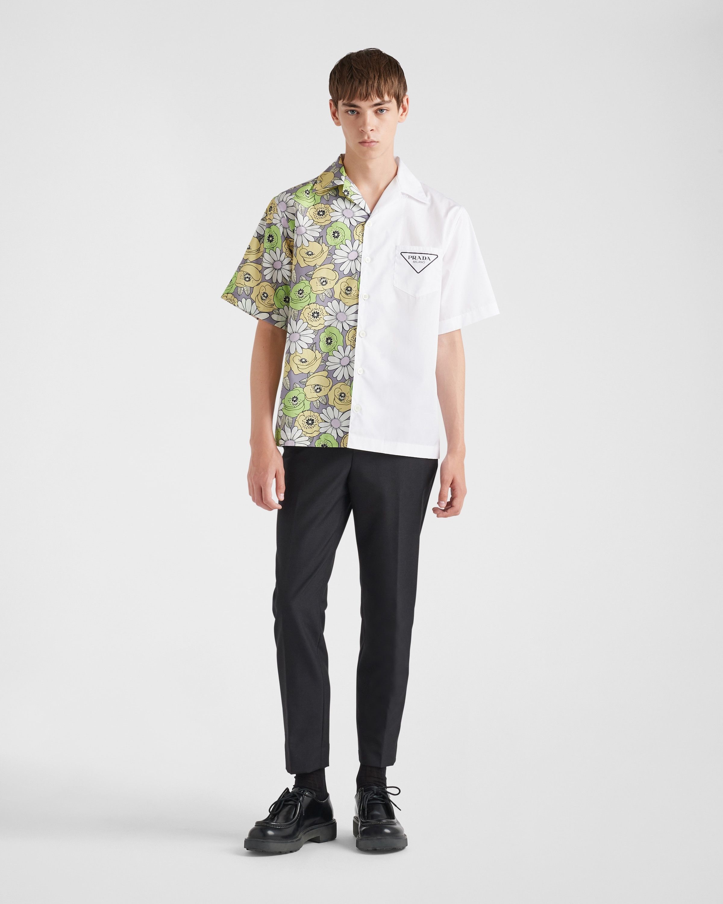 Prada oc11z0625 Double Match Cotton Shirt in Multicolor Size US L / EU 52-54 / 3 - 2 Thumbnail
