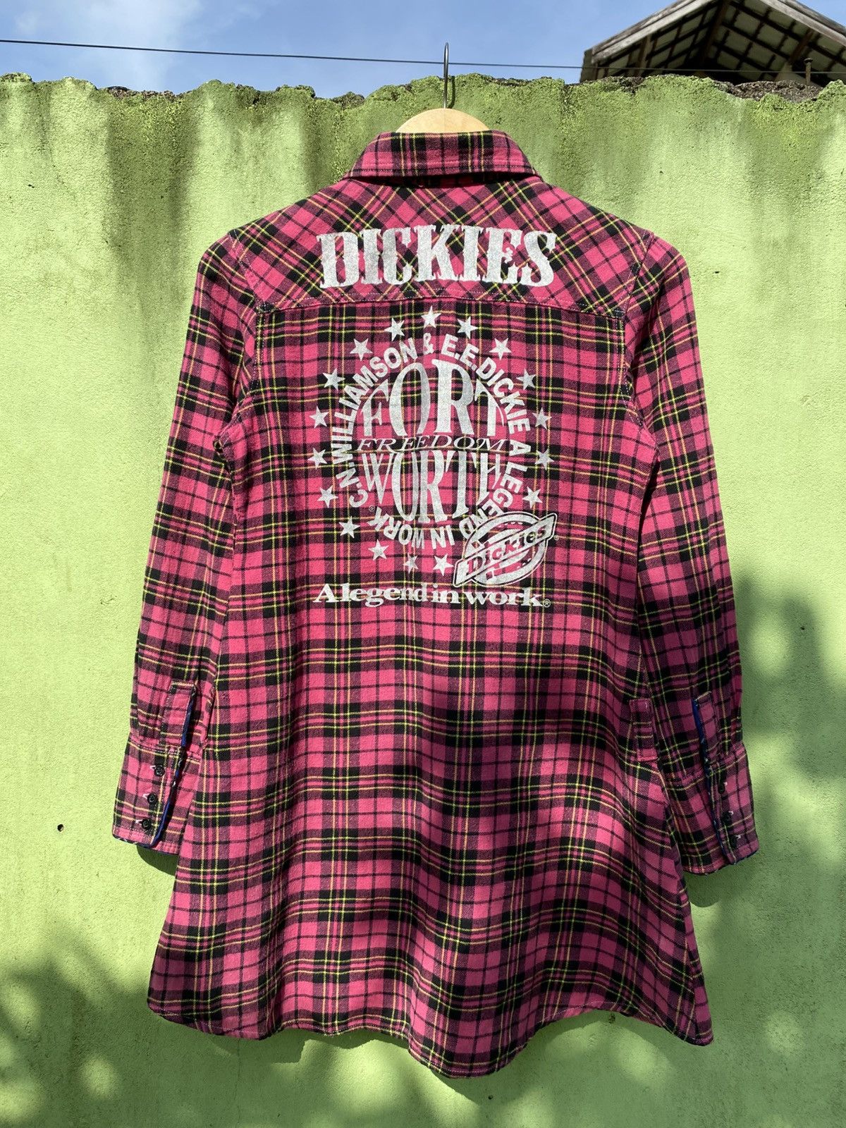 Dickies Dickies Pink Plaid Grunge Flannel Shirt Vintage Workwear Size ONE SIZE - 2 Thumbnail