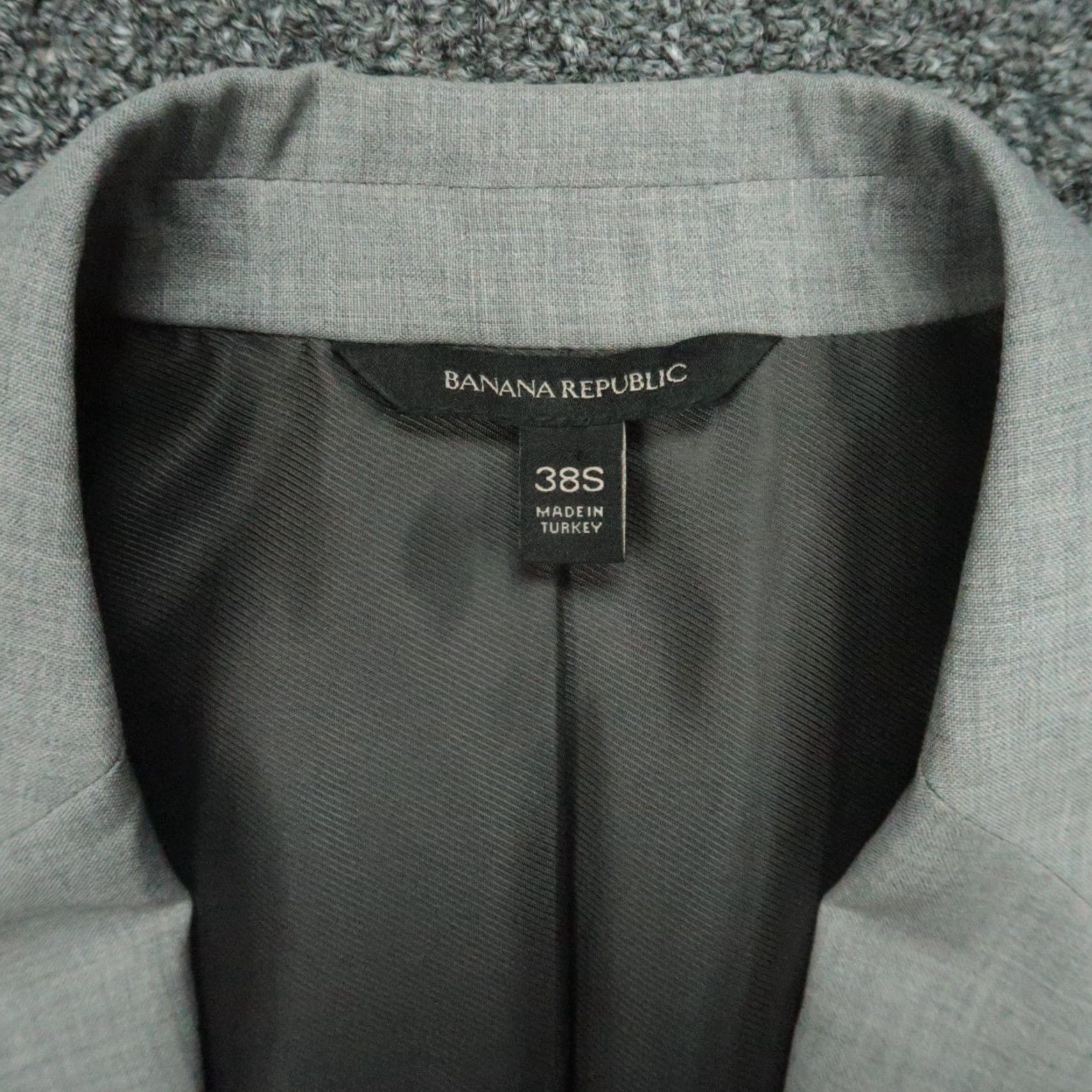 Banana Republic Banana Republic Blazer Mens 38S Gray Slim Bolt? Size 38R - 3 Thumbnail