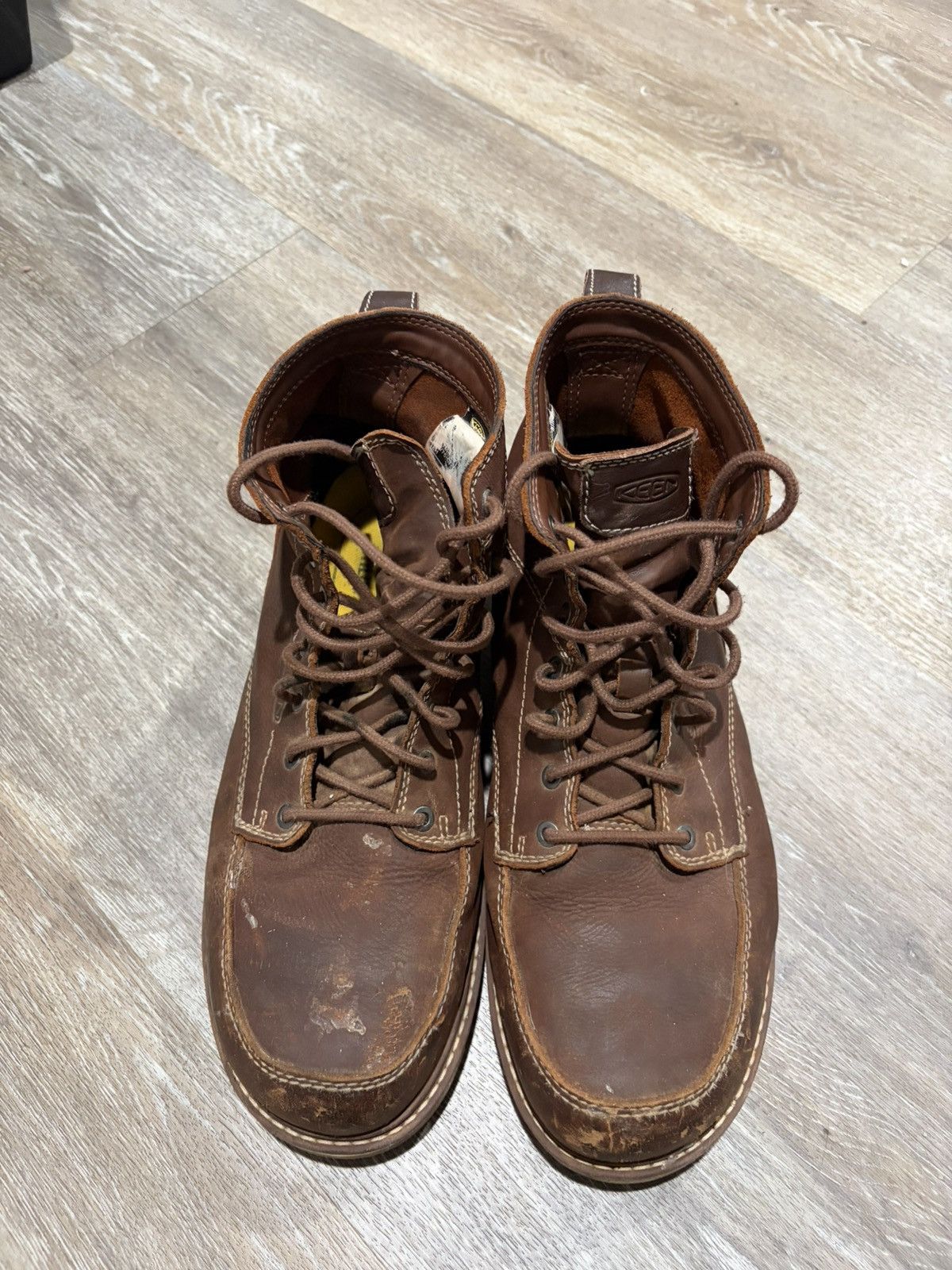 KEEN KEEN Boots Mens Leather Chukka Ankle Lace Up Workwear Casual Size US 11 / EU 44 - 2 Thumbnail