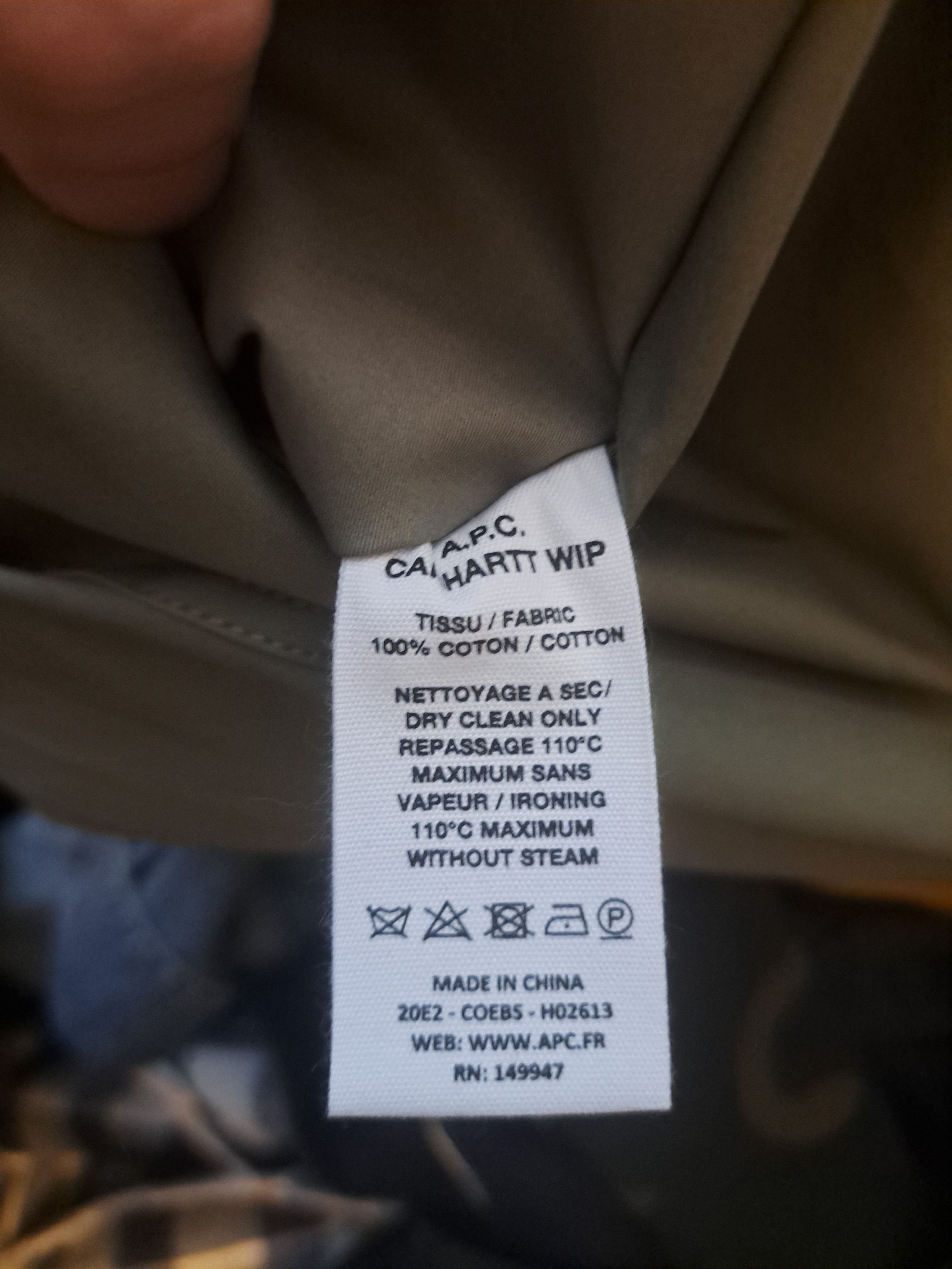 A.P.C. × Carhartt Wip NWT A.P.C. x Carhartt WIP Veste Mishiguene Kaki Size XL Size US XL / EU 56 / 4 - 8 Thumbnail
