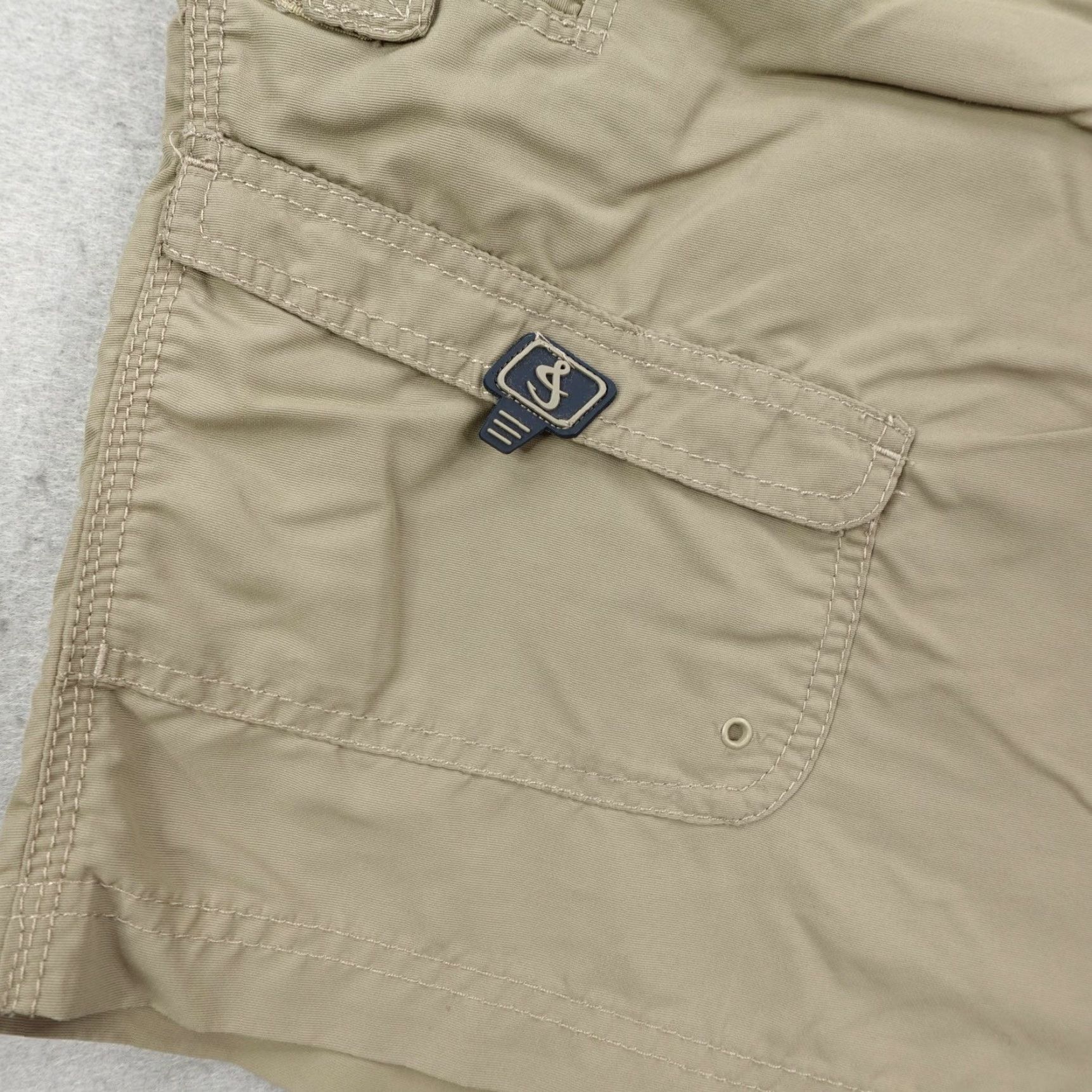 Vintage Hook & Tackle Cargo Shorts Mens 42 Khaki Outdoor Fishing Elastic Waist Lightweight Size US 42 / EU 58 - 3 Thumbnail