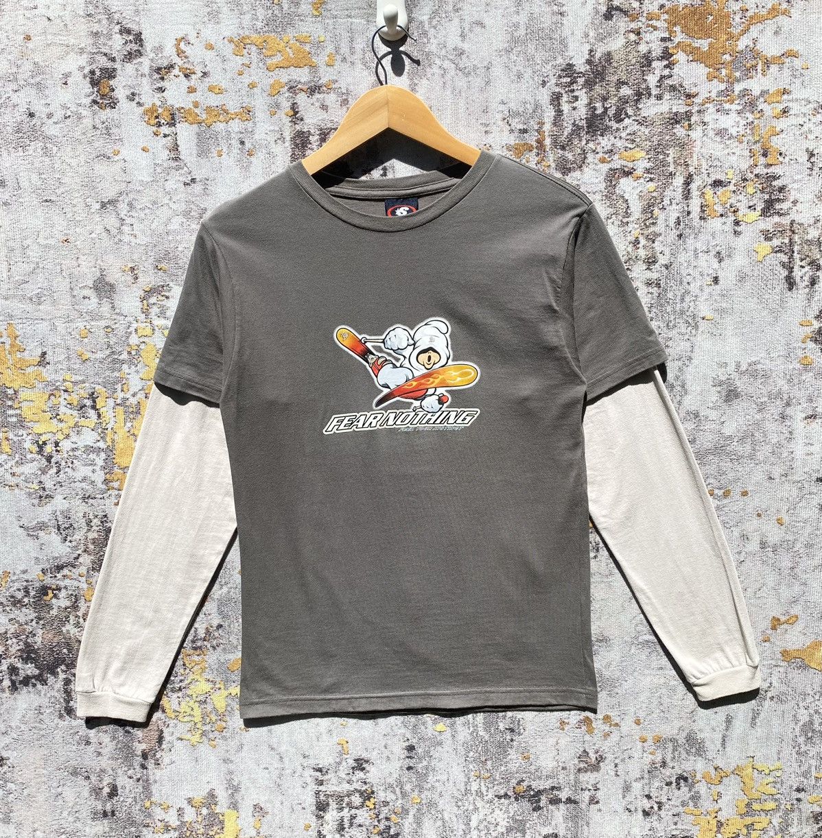 Vintage Vintage Spirit Hip Hop Graffiti Shirt Skiing Fear Nothing Size US S / EU 44-46 / 1 - 1 Thumbnail