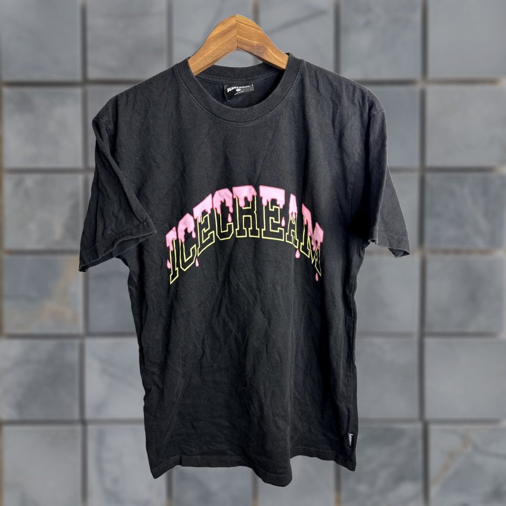 Vintage Icecream Shirt Mens M Black Drip Logo Arch Graphic Streetwear Tee Size US M / EU 48-50 / 2 - 1 Thumbnail