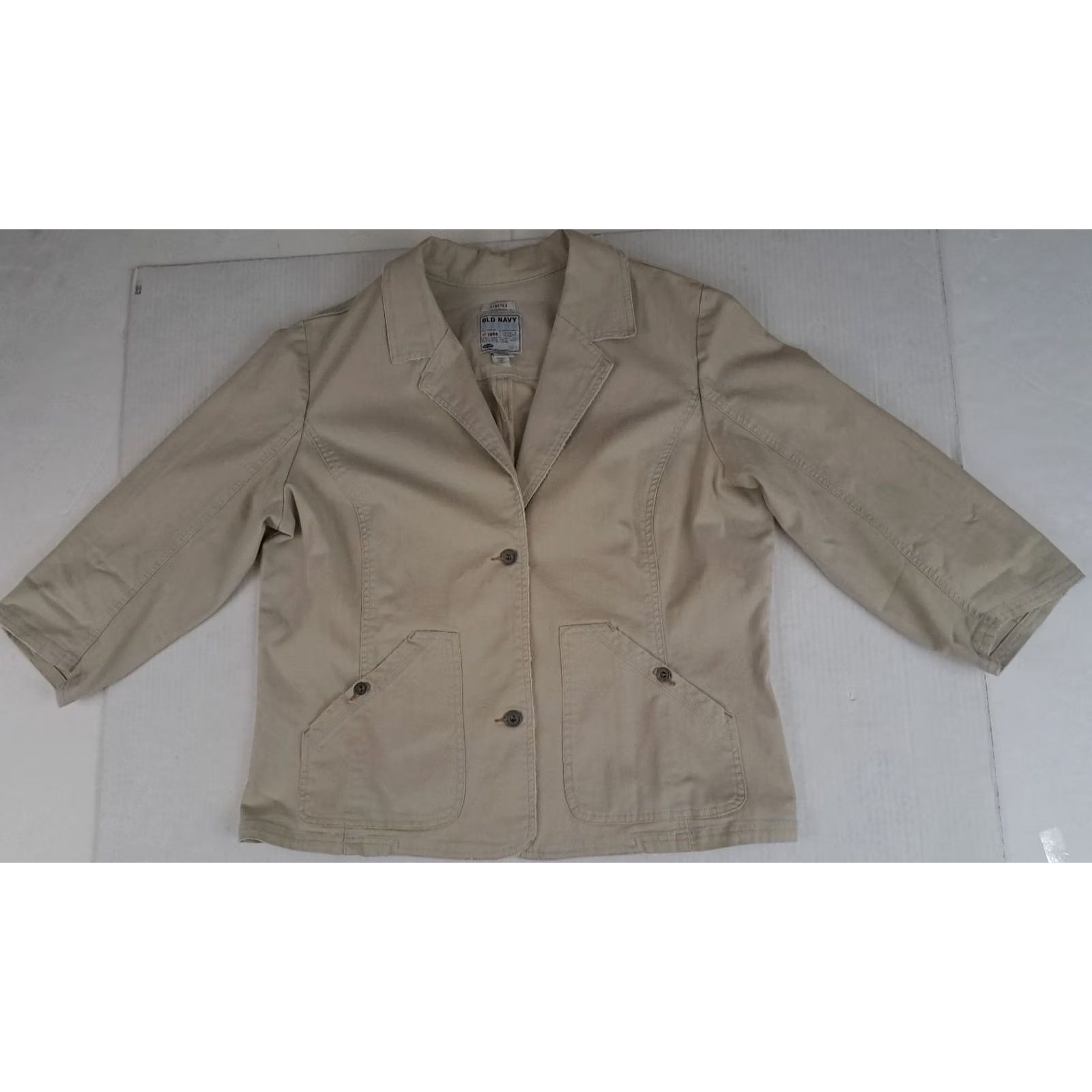 Old Navy VINTAGE Old Navy Beige Blazer Jacket Women Adult XXL Size XXL / US 16-18 / IT 52-54 - 6 Thumbnail