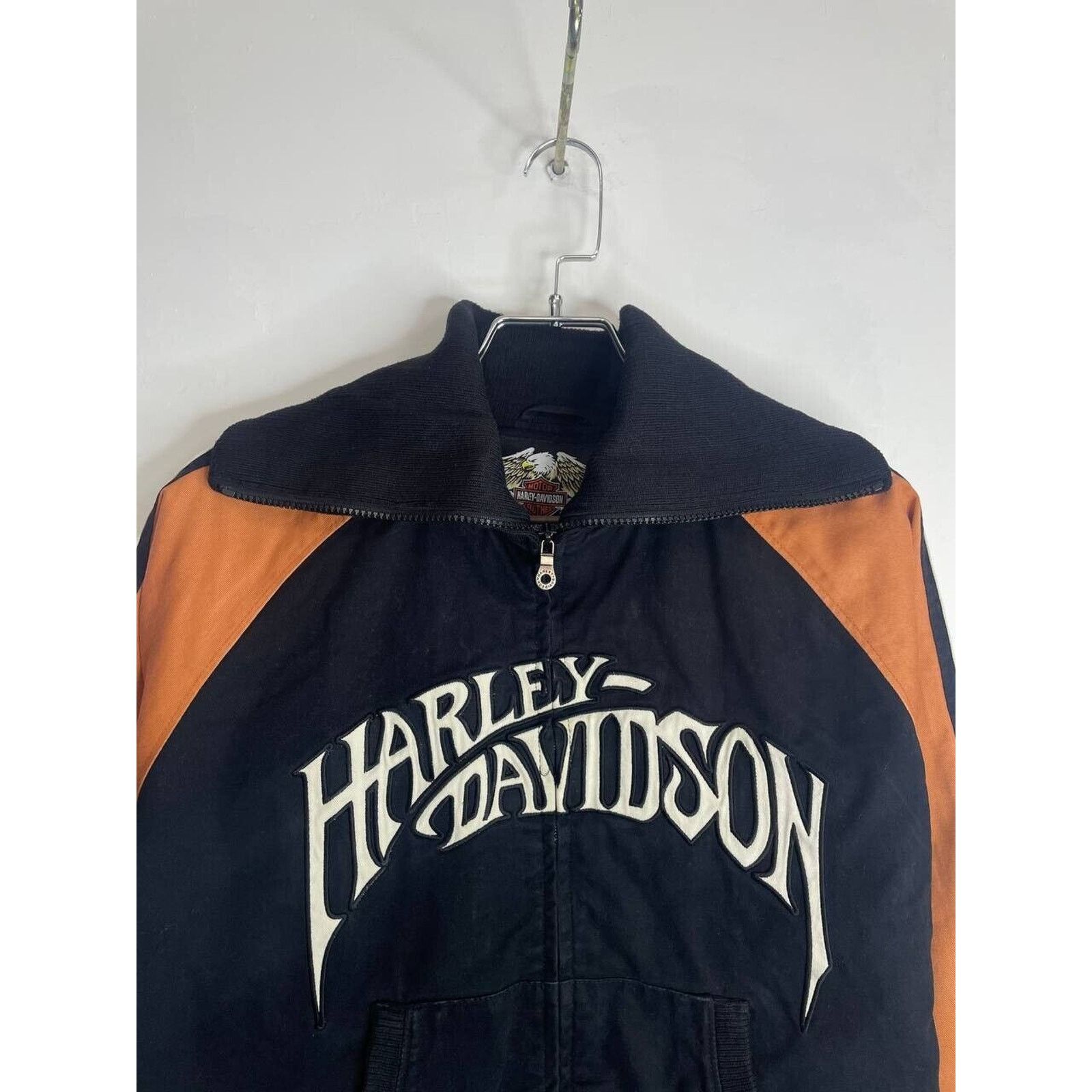 Harley Davidson × Vintage Vintage Harley-Davidson Black & Orange Zip-Up Jacket Large Size US S / EU 44-46 / 1 - 2 Thumbnail