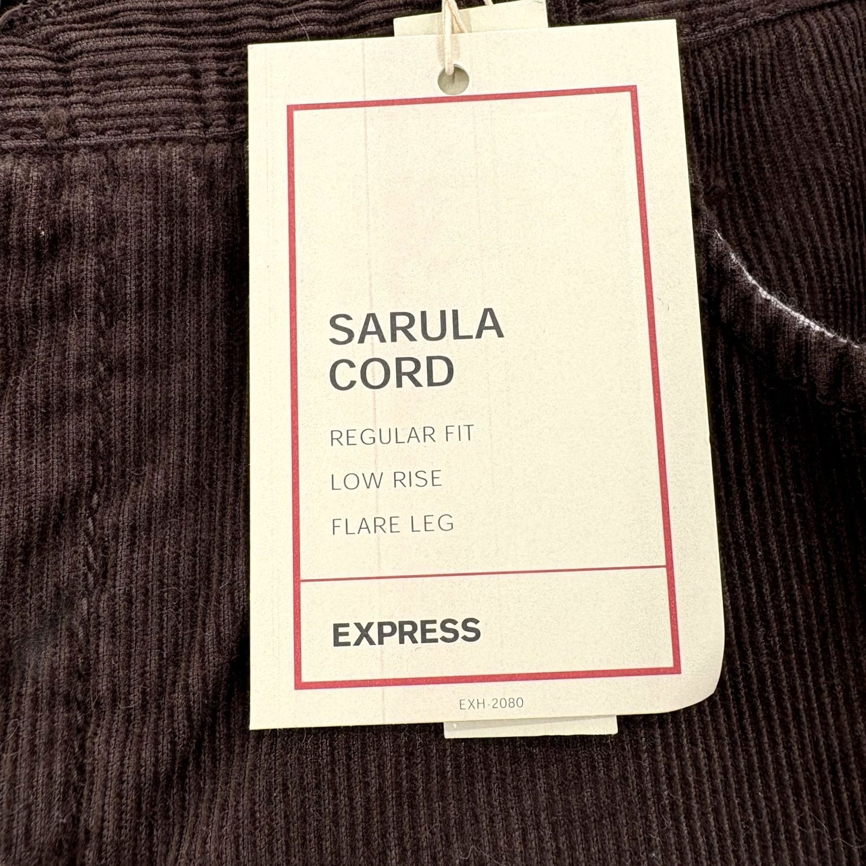 Express VINTAGE Express Sarula Cord Pants Womens 10 Brown Low Rise Flare Corduroy Khakis 90s Womens Size 32" / US 10 / IT 46 - 4 Thumbnail